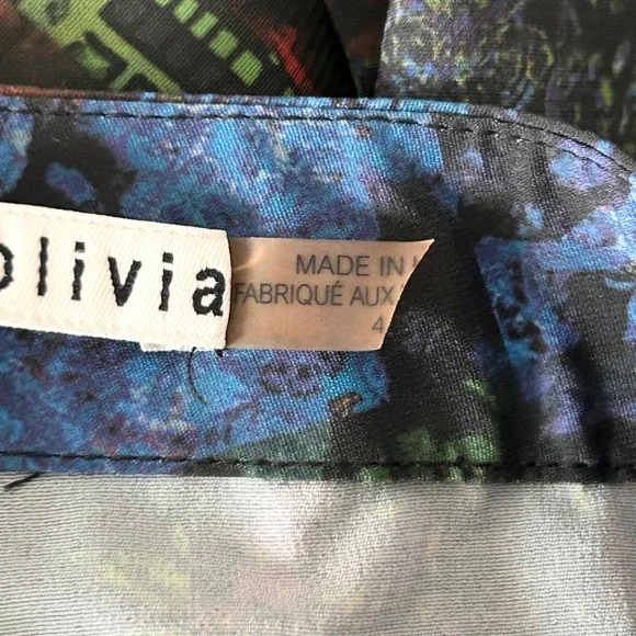 Alice + Olivia Athena Wide Leg Palazzo Pants Patchwork Floral Print Satin Size 4 - Picture 8 of 9